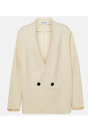 Fforme Blazer cruzado de mezcla de lana