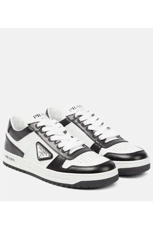 Prada Zapatillas de piel con logo