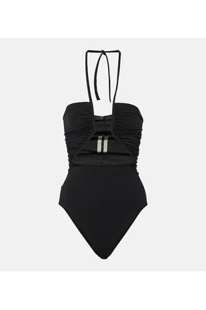 Rick Owens Bañador con cuello halter y abertura