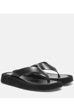 The Row Sandalias Ginza de piel y gamuza