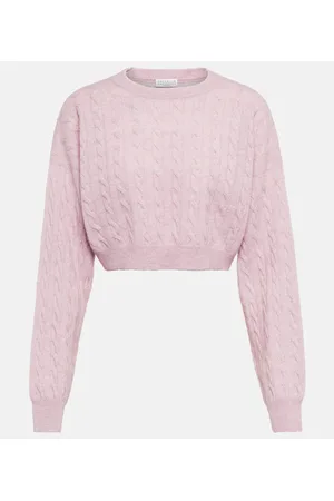 Brunello Cucinelli Jersey de alpaca y algodón cropped
