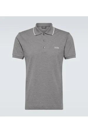 Ermenegildo Zegna Polo de mezcla de algodón con logo