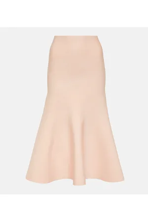 Victoria Beckham Falda midi flared de tiro alto
