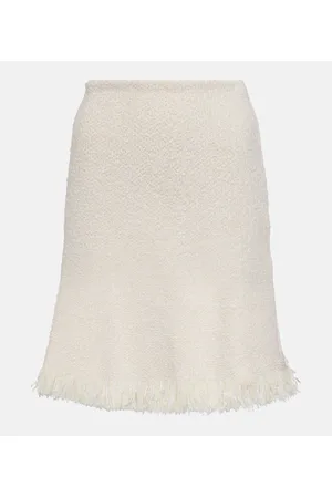 Chloé Chloé Minifalda de punto bouclé con flecos