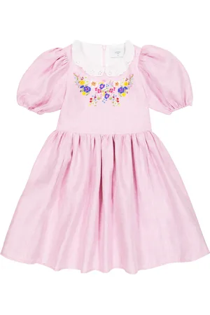 PAADE Vestido de lino bordado