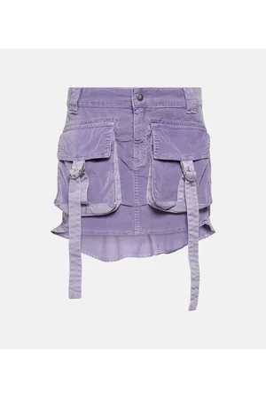 BLUMARINE Minifalda cargo de terciopelo