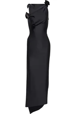 COPERNI Vestido midi asimétrico con flor