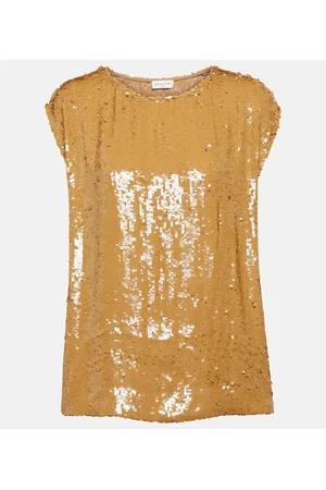 DRIES VAN NOTEN Top con lentejuelas