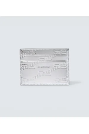Balenciaga Tarjetero de piel con BB