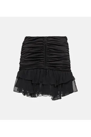 BLUMARINE Minifalda plisada con volantes