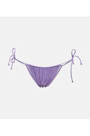 Norma Kamali Braga de bikini String metalizada