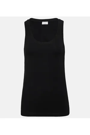 Brunello Cucinelli Tank top en mezcla de algodón