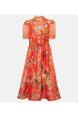 ZIMMERMANN Vestido camisero Matchmaker de lino y seda