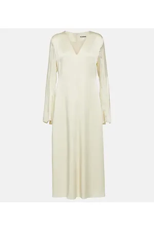 Jil Sander Vestido midi de satén