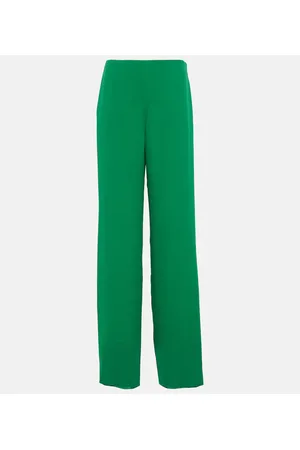 VALENTINO Pantalones anchos de seda de tiro alto