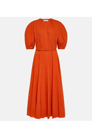 GABRIELA HEARST Vestido midi Caden de algodón