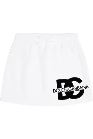 Dolce & Gabbana Falda de jersey de algodón con logo