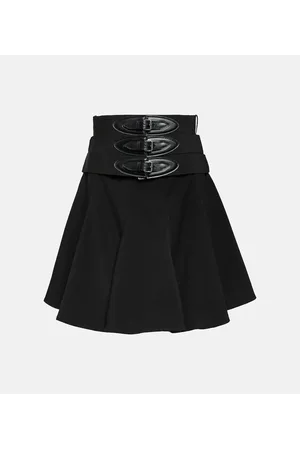 Alaïa Alaïa Minifalda de lana con cinturón