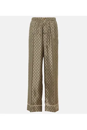 Gucci Pantalones anchos GG Supreme de seda
