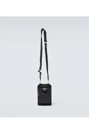 Prada Bolso para móvil de Re-Nylon y piel