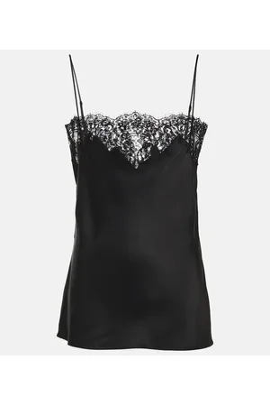 Stella McCartney Tank top de satén y encaje