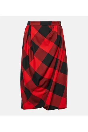 Vivienne Westwood Falda midi Drunken Drape de lana virgen
