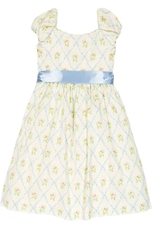 Ralph Lauren Vestido con motivo de algodón y seda