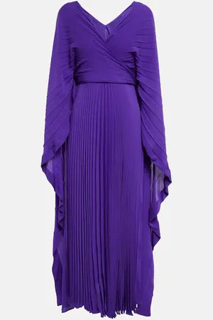 VALENTINO Vestido de fiesta en seda plisado