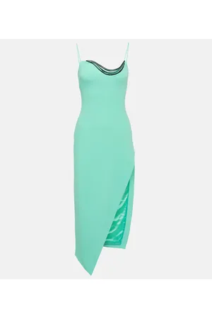 DAVID KOMA Vestido midi adornado