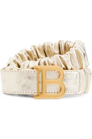 Balmain Cinturón de piel con logo
