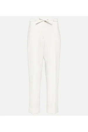 Jil Sander Pantalones rectos de algodón cropped