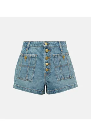 ULLA JOHNSON Shorts de denim de tiro alto
