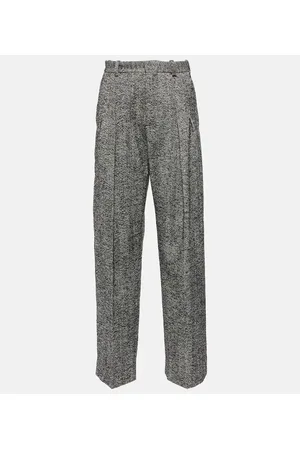 Victoria Beckham Pantalones anchos en mezcla de lana