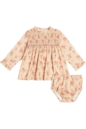 La Coqueta Bebé - vestido y braga Ivina de algodón floral