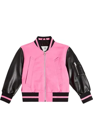 Maison Margiela Bomber de piel sintética y algodón
