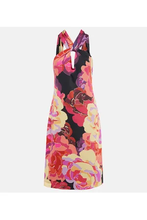 DRIES VAN NOTEN Vestido midi de algodón floral