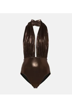 Norma Kamali Bañador con cuello halter