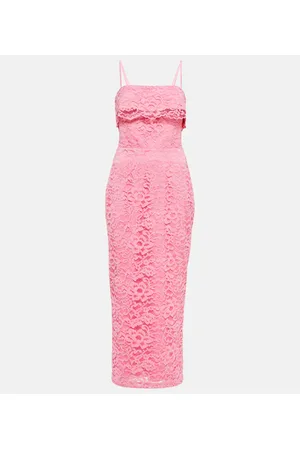 Rasario Vestido midi de encaje floral