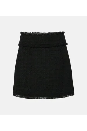 Dolce & Gabbana Minifalda de tweed de mezcla de lana