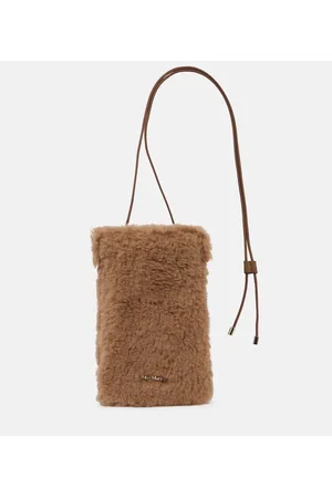 Max Mara Bolso para móvil de pelo de tejido Teddy