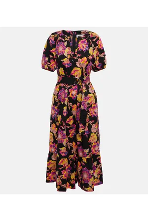 Diane von Furstenberg Vestido midi Lindy de algodón floral