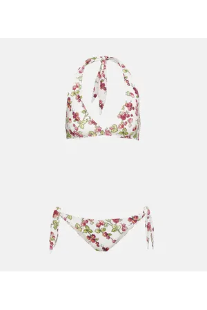 Etro Bikini floral con cuello halter