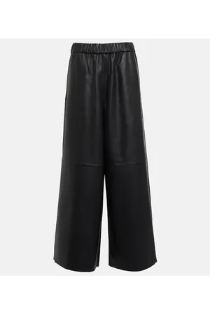 The Frankie Shop Pantalones anchos Sydney de piel