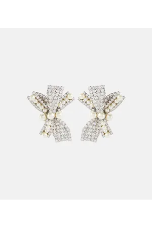 Jennifer Behr Pendientes Simone con perlas de vidrio y cristales Swarovski®