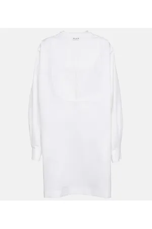 Alaïa Alaïa Vestido corto en popelín de algodón