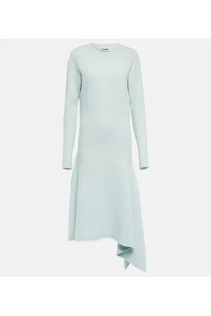 Jil Sander Vestido midi de lana