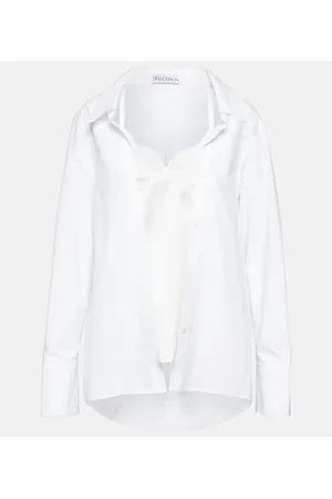 J.W.Anderson Camisa de algodón con detalle lencero