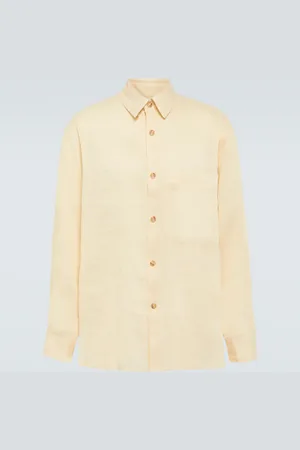 King & Tuckfield Camisa de lino y seda a rayas