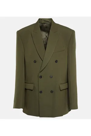 WARDROBE.NYC Blazer cruzado de lana virgen
