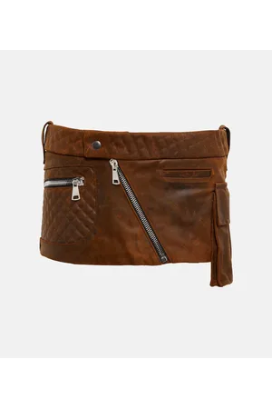 LAQUAN SMITH Minifalda cargo de piel